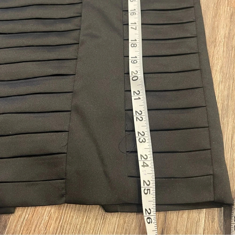 Worthington Pencil Skirt Women’s Size 4 Black Satin Pleated Formal Event Holiday - Picture 7 of 7